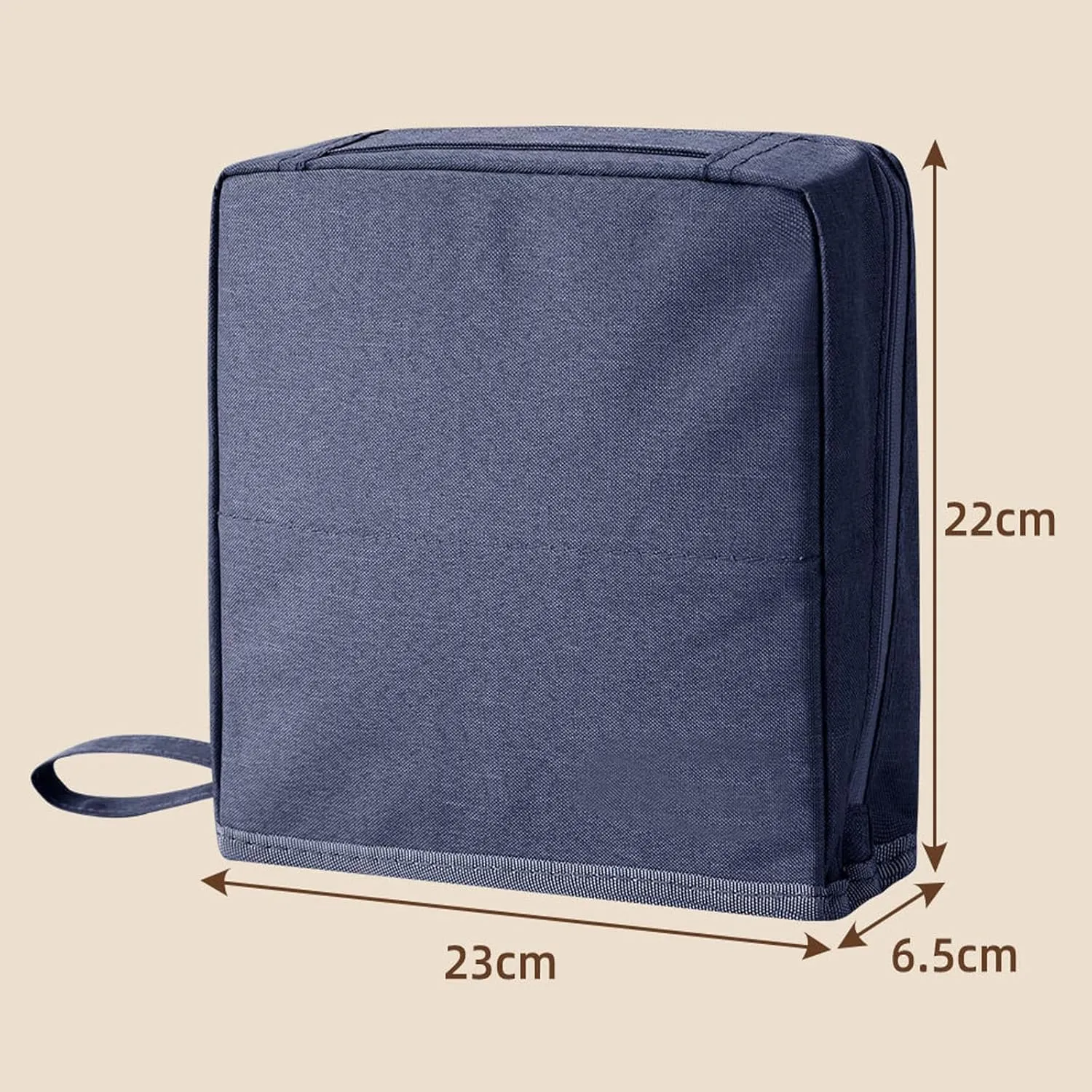 Relevanton Standing Makeup Bag, Standing Makeup Bag – Portable, Large Capacity, Stand Up Make Up Bag, Multi-Purpose Large Capacity Oxford Cloth Toiletry Bag,Vertical Makeup Organizer Bag (Blue)