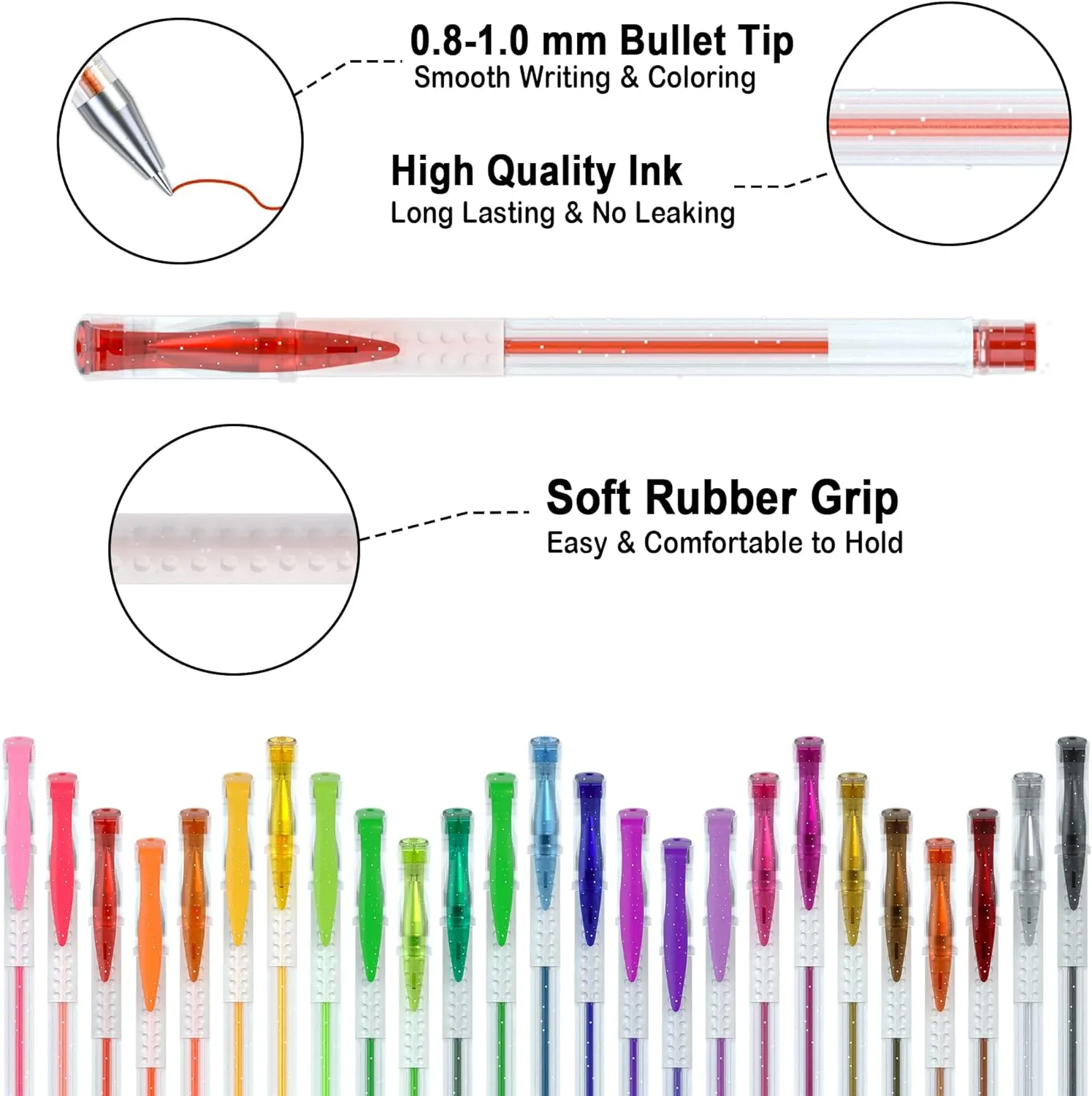 Shuttle Art 160 Pack Glitter Gel Pens, 80 Colors Glitter Gel Pens Set with 80 Refills for Adults Coloring Books Drawing Crafts Scrapbooking Journaling