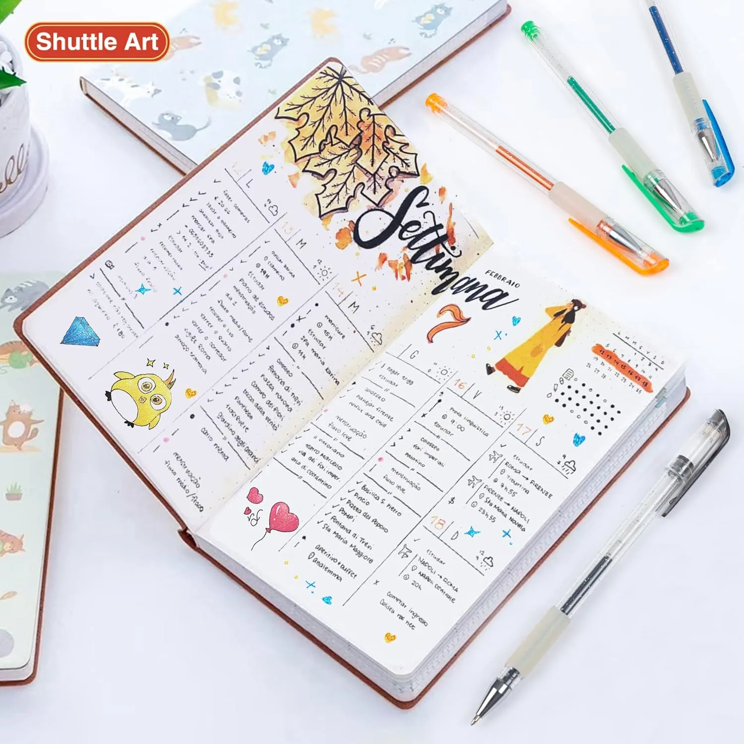 Shuttle Art 160 Pack Glitter Gel Pens, 80 Colors Glitter Gel Pens Set with 80 Refills for Adults Coloring Books Drawing Crafts Scrapbooking Journaling