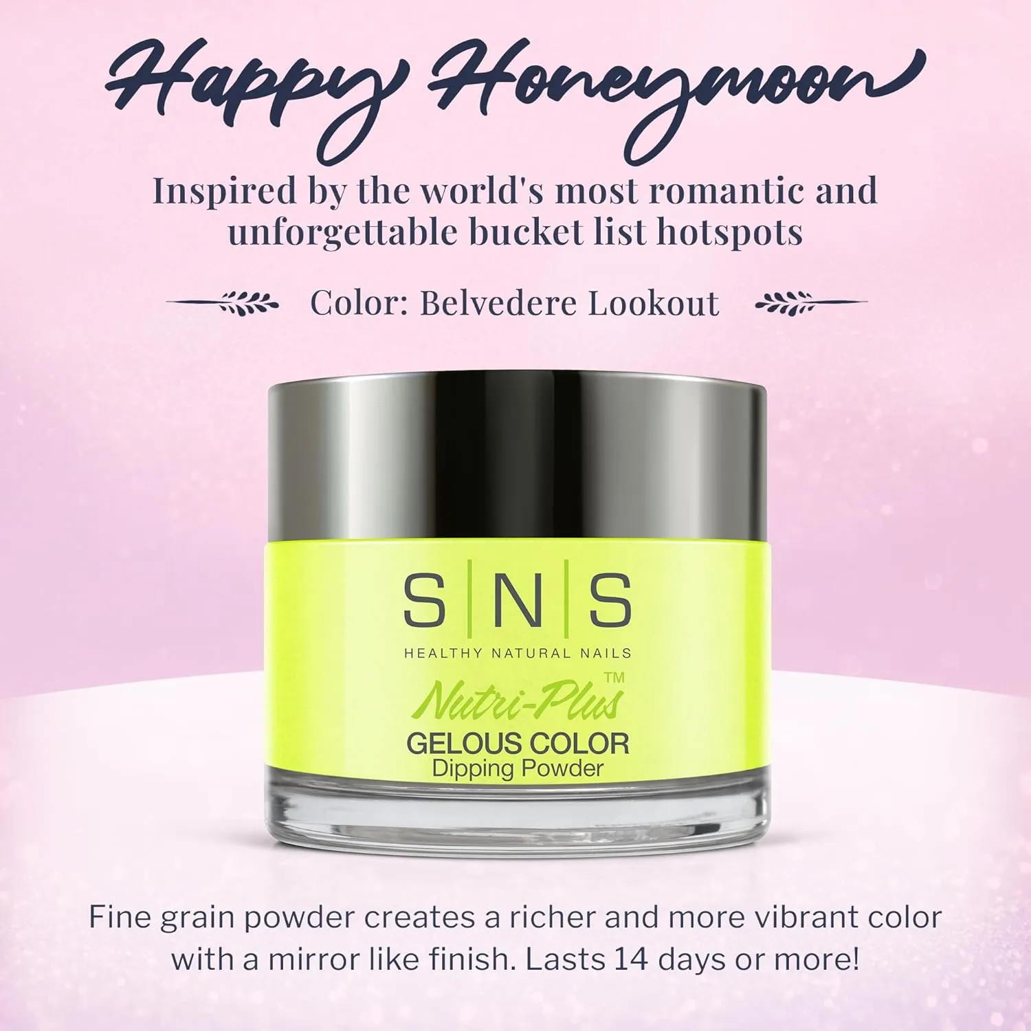 SNS Nail Dip Powder, Gelous Color Dipping Powder - Belvedere Lookout (Yellow/Cream) - Long-Lasting Dip Nail Color Dip Nail Color Lasts 14 Days - Low Odor & No UV Lamp Needed - 1 Oz