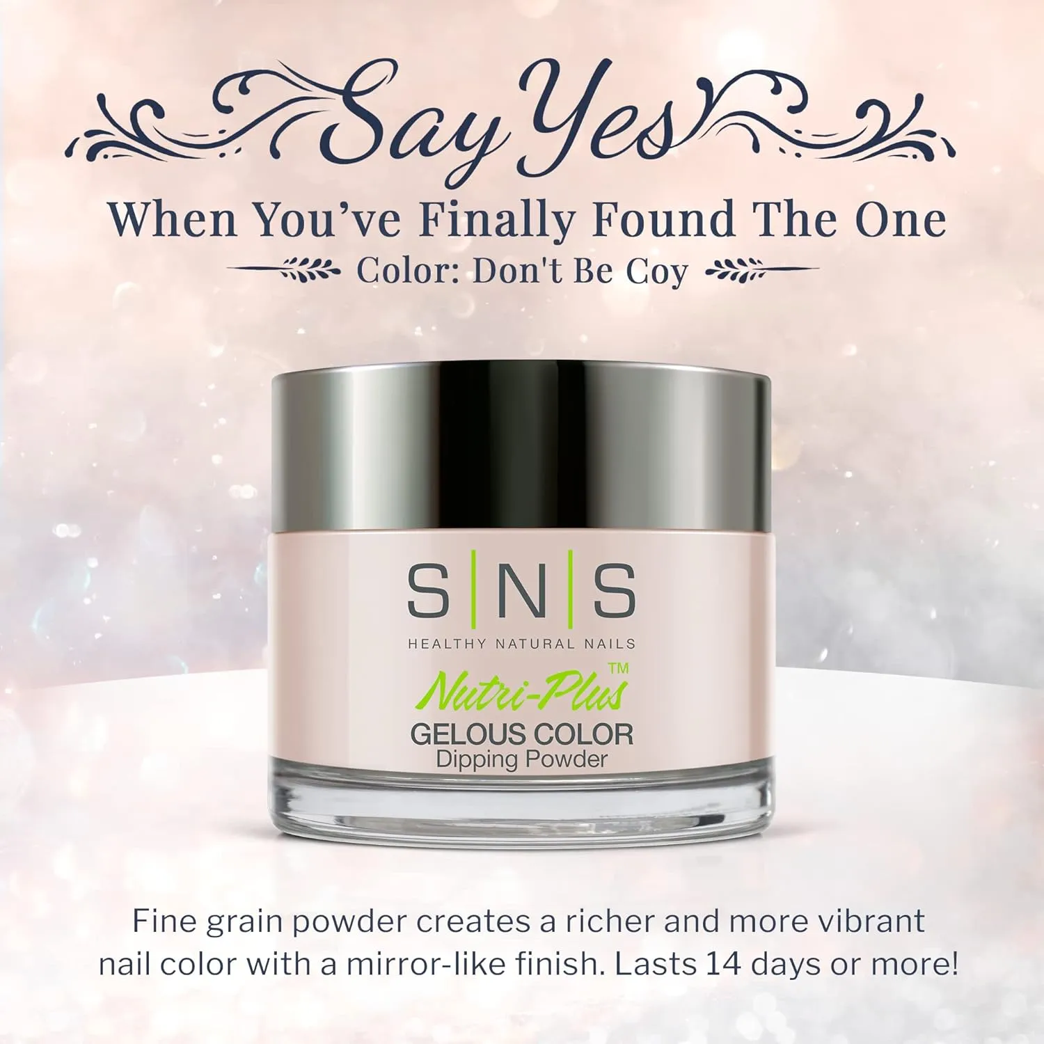 SNS Nail Dip Powder, Gelous Color Dipping Powder - Don't Be Coy (Natural/Nudes) - Long-Lasting Nail Color & Polish Lasts 14 Days - Odor-Free & No UV Lamp Needed