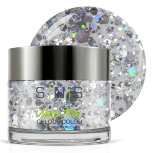 SNS Nail Dip Powder, Gelous Color Dipping Powder - Silver Pagoda (Metallics/Silver, Glitter) - Long-Lasting Dip Nail Color Lasts 14 Days - Low-Odor & No UV Lamp Required - 1 OZ