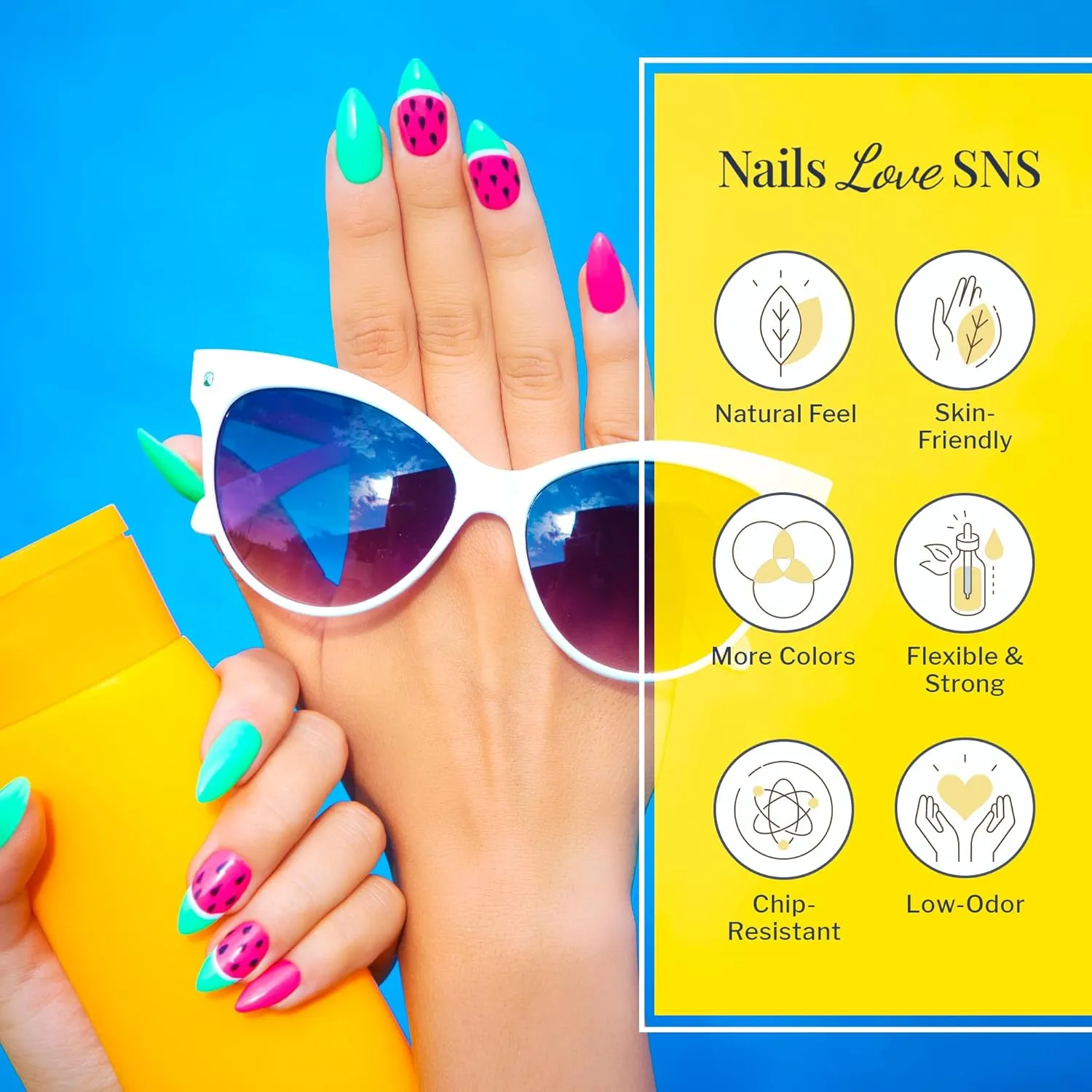 SNS Nail Dip Powder, Gelous Color Dipping Powder - Whistleblower (Metallics/Silver, Glitter), SC18 - Long-Lasting Dip Nail Color Lasts 14 Days - Low-Odor & No UV Lamp Required - 1oz
