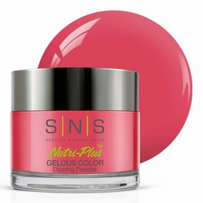 SNS Nail Dip Powder, Gelous Color Dipping Powder - Gin & Tunic (Pink/Fuchsia Cream) - Long-Lasting Acrylic Nail Color & Polish Lasts 14 Days - Low-Odor & No UV Lamp Required - 1.5 Oz