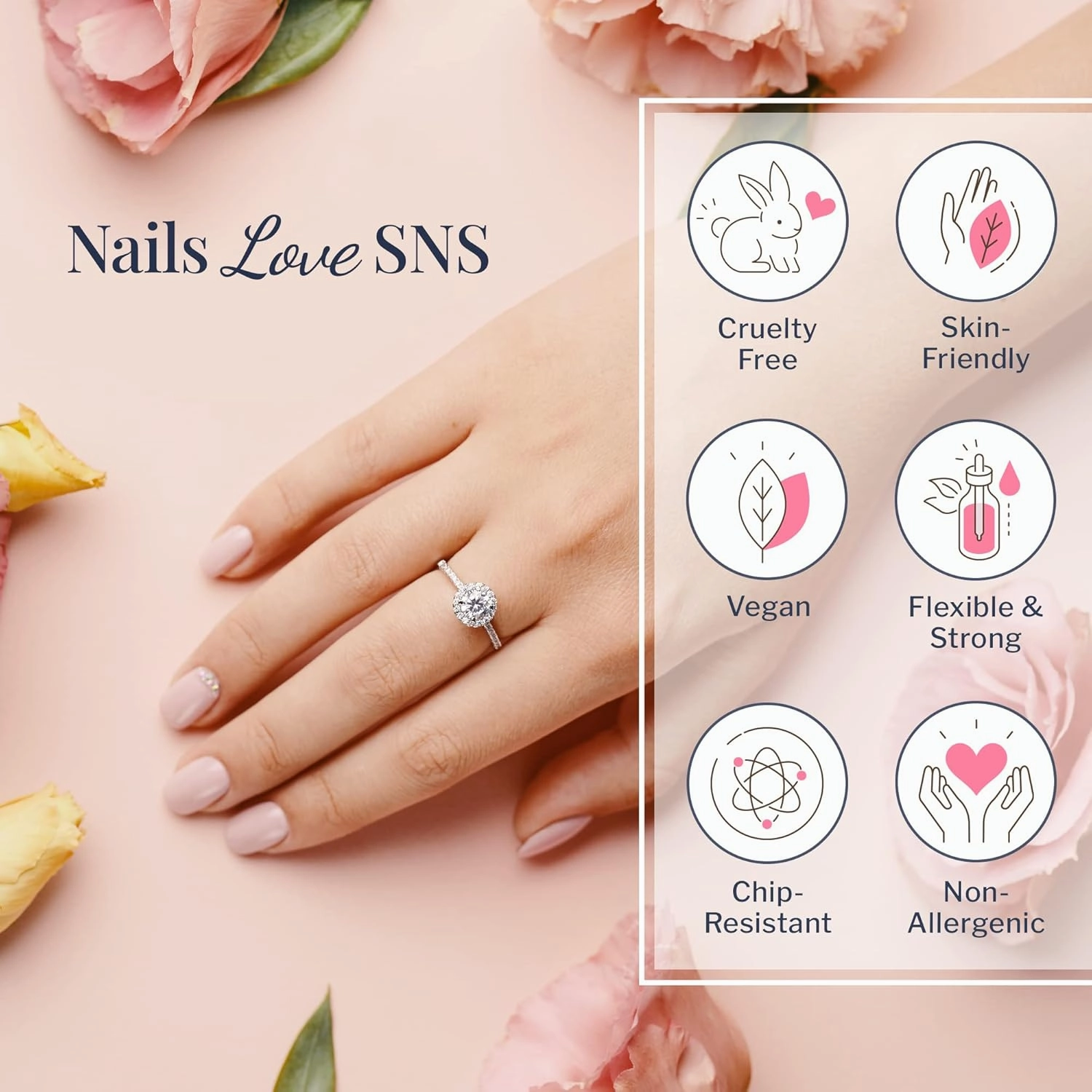SNS Nail Dip Powder, Gelous Color Dipping Powder - Himalayan Salt (Natural/Nudes) - Long-Lasting Nail Color & Polish Lasts 14 Days - Odor-Free & No UV Lamp Needed
