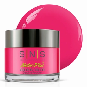 SNS Nail Dip Powder, Gelous Color Dipping Powder - Power Pink (Pink/Fuchsia, Cream), BOS16 - Long-Lasting Acrylic Nail Color & Polish Lasts 14 Days - Low-Odor & No UV Lamp Required - 1 oz
