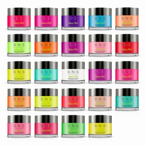 SNS Nails Dip Powder Kit, Gelous Color Dipping Powder Set - Lumi Glam Master 24-Piece Set - Long-Lasting Dip Powders Nail Color Lasts 14 Days - Low-Odor & No UV Lamp Required - 1 oz