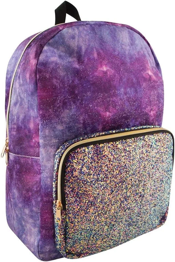 Style.Lab Fashion Angels Crushed Velvet/Glitter Pocket Magic Sequin Backpack