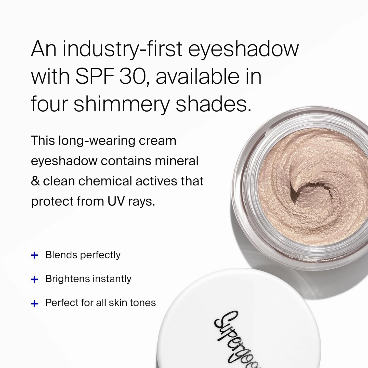 Supergoop! Shimmershade, Golden Hour - 0.18 oz - Long-wearing Cream Eyeshadow with Broad Spectrum SPF 30 Sunscreen - Instantly Brightens Eye Area - Won’t Crease, Flake or Fade
