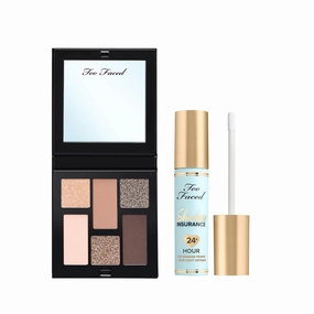 Too Faced Born This Way Eyeshadow Palette & Shadow Insurance Primer Travel Duo | Includes Born This Way Eyeshadow Palette, Cold Smolder Nudes, 0.2 Oz   Shadow Primer for Lasting Eyeshadow, 0.2 Fl Oz