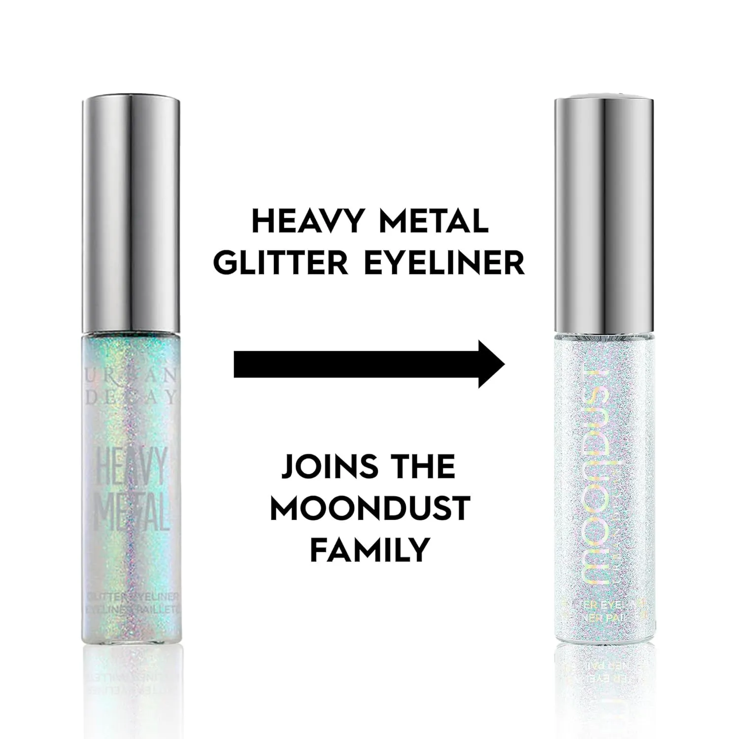 Urban Decay Moondust Liquid Glitter Eyeliner – Longwear Sparkle Liner & Eyeshadow Topper - Quick-Drying, Water-Based Formula – Buildable Shimmer Shades - Vegan Formula