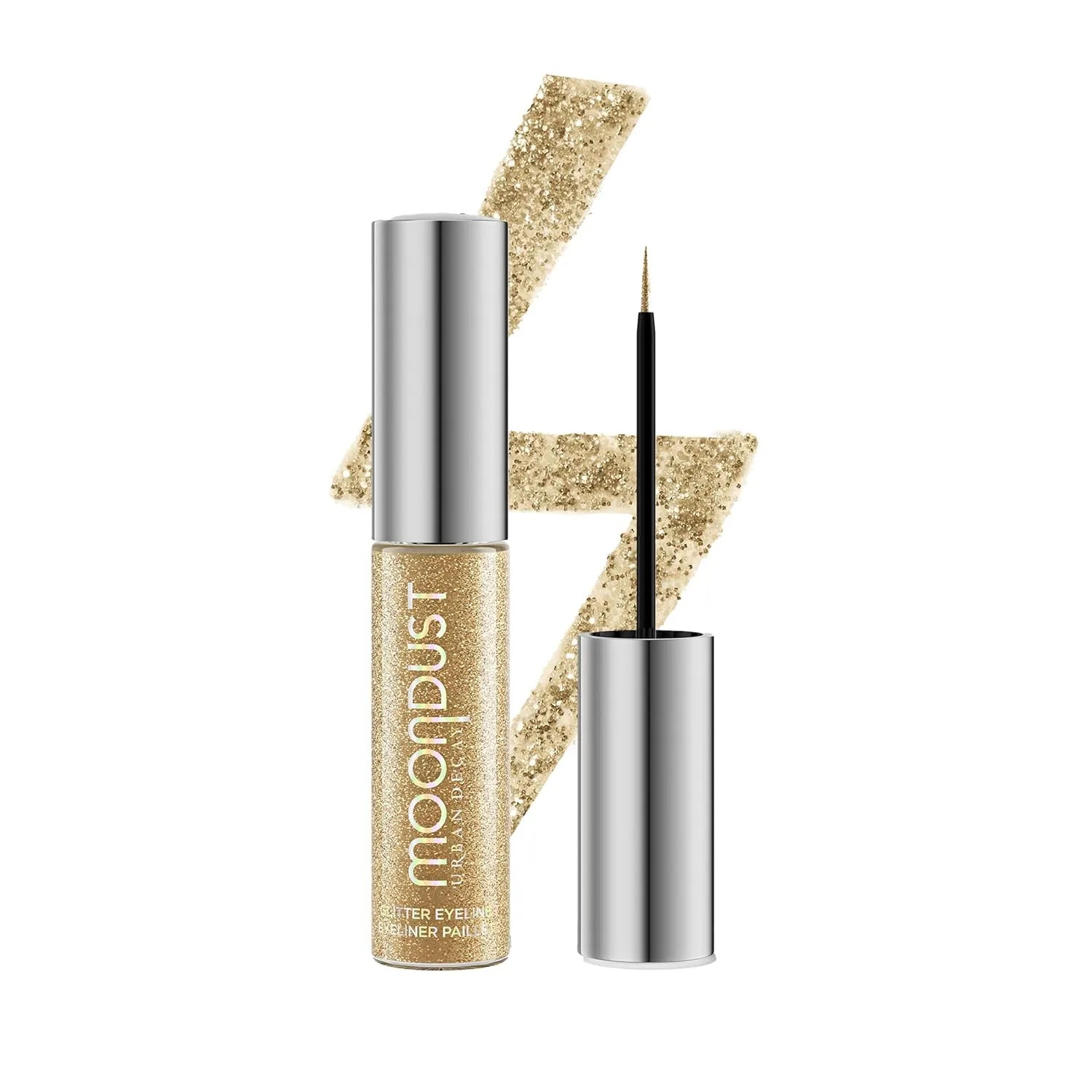 Urban Decay Moondust Liquid Glitter Eyeliner – Longwear Sparkle Liner & Eyeshadow Topper - Quick-Drying, Water-Based Formula – Buildable Shimmer Shades - Vegan Formula