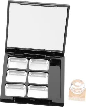 VALICLUD 1 Set DIY Empty Eyeshadow Case with Mirror Compartment Refillable Palette for Lipstick Blusher and Concealer Durable Makeup Organizer for Travel Use