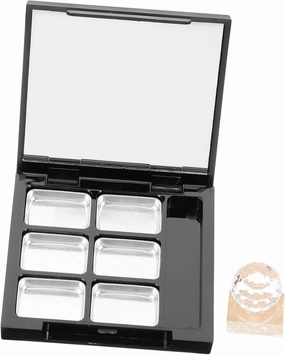 VALICLUD 1 Set Compact Highlighter Case with Mirror Refillable Cosmetics Container for Travel DIY Lipstick Organizer for Makeup the Go present for Women
